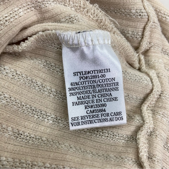 Others Follow cute ruffle cream stripe crop top tank top. Size small - Picture 6 of 8